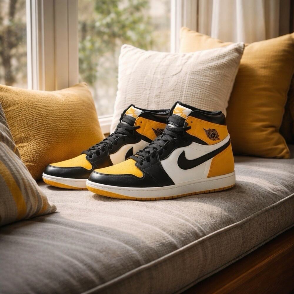 Size 13 - Jordan 1 Retro OG High Yellow Toe OG BOX lightly Used